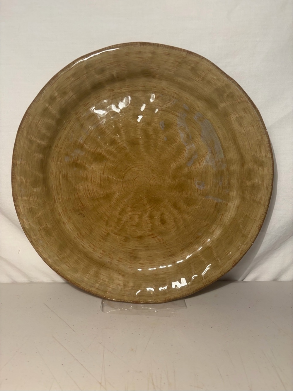 Tabletops gallery Gisella Glazed Brown Ceramic Dinner Plate - Home Dining